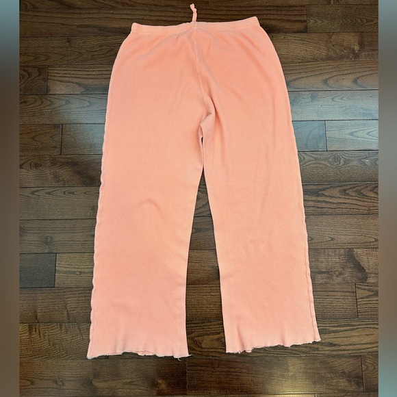 SKIMS Waffle Straight Leg Pant - Bright Peach - Picture 10 of 10